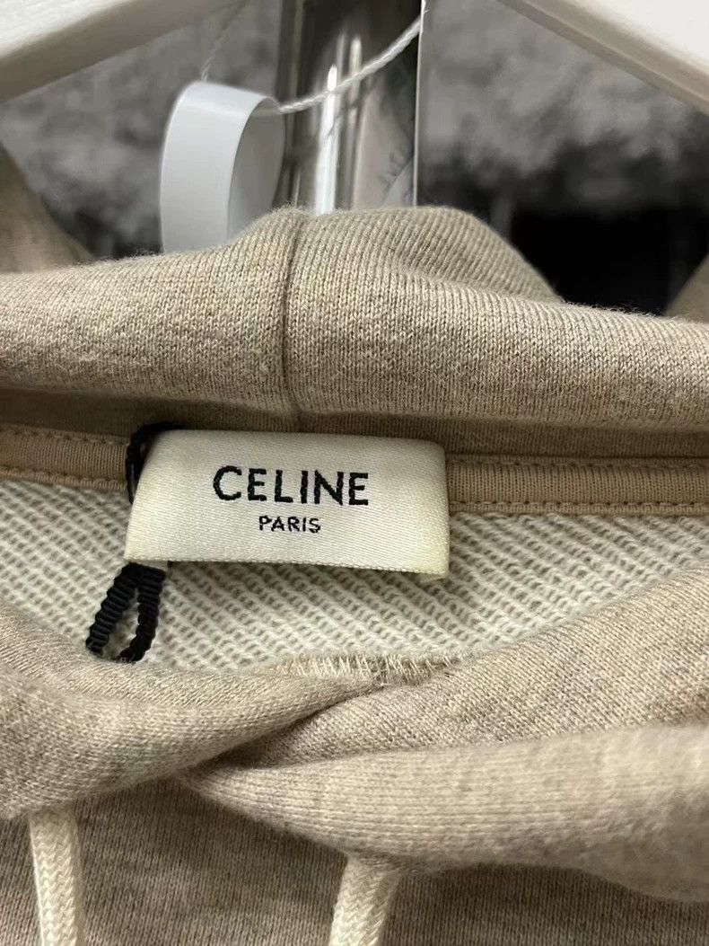 Celine Celine Oatmeal Hooded Sweatshirt Size L Size US L / EU 52-54 / 3 - 7 Thumbnail