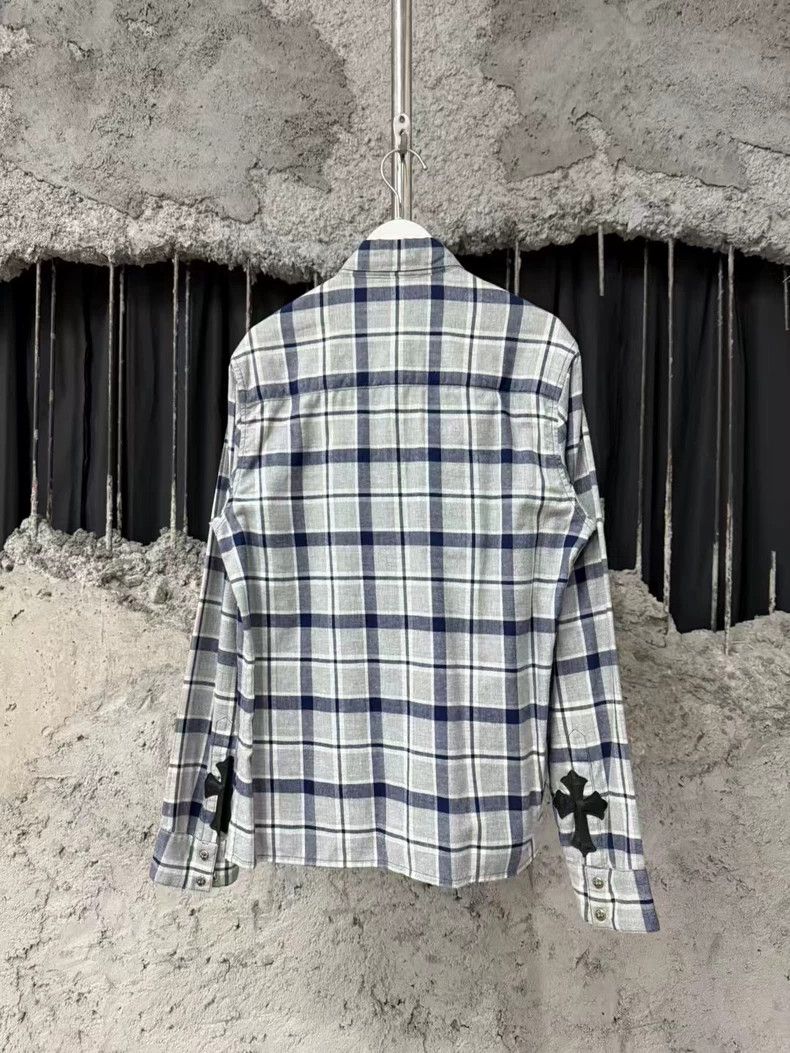 Chrome Hearts Chrome Hearts Blue Gray Plaid Shirt Size US S / EU 44-46 / 1 - 2 Thumbnail