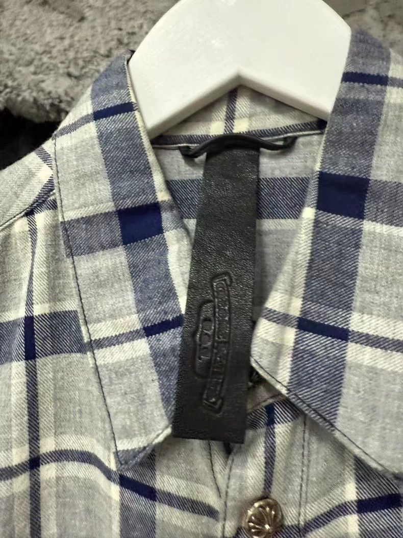 Chrome Hearts Chrome Hearts Blue Gray Plaid Shirt Size US S / EU 44-46 / 1 - 6 Thumbnail