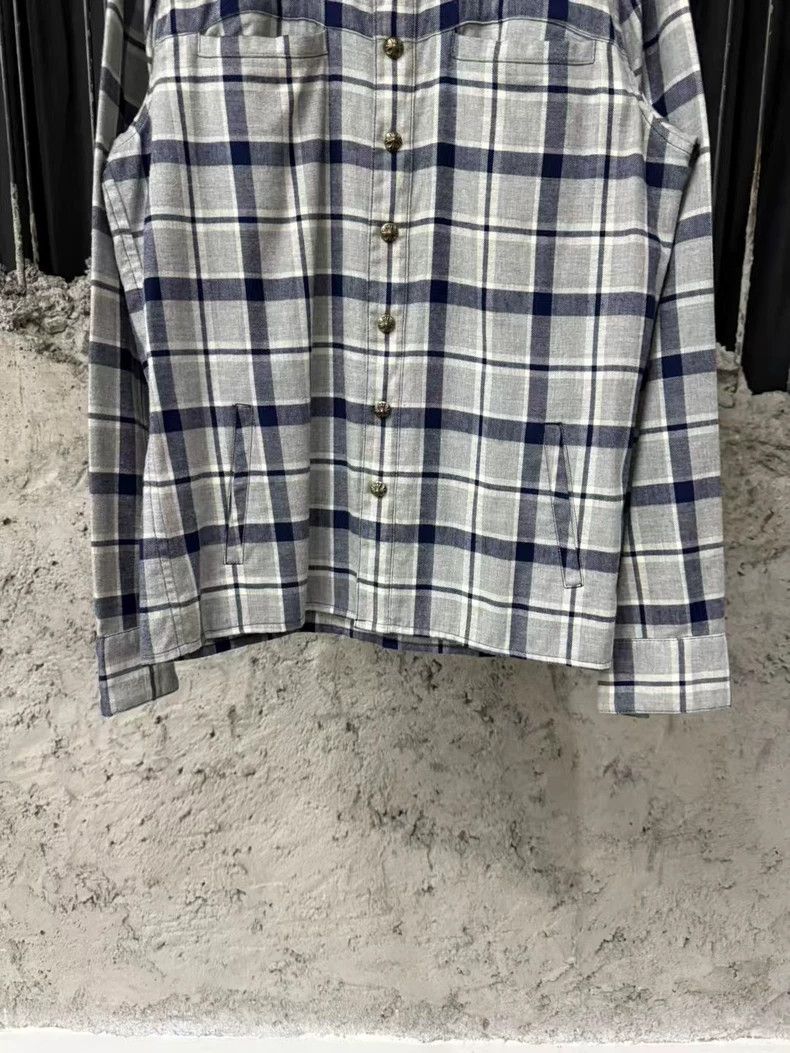 Chrome Hearts Chrome Hearts Blue Gray Plaid Shirt Size US S / EU 44-46 / 1 - 4 Thumbnail