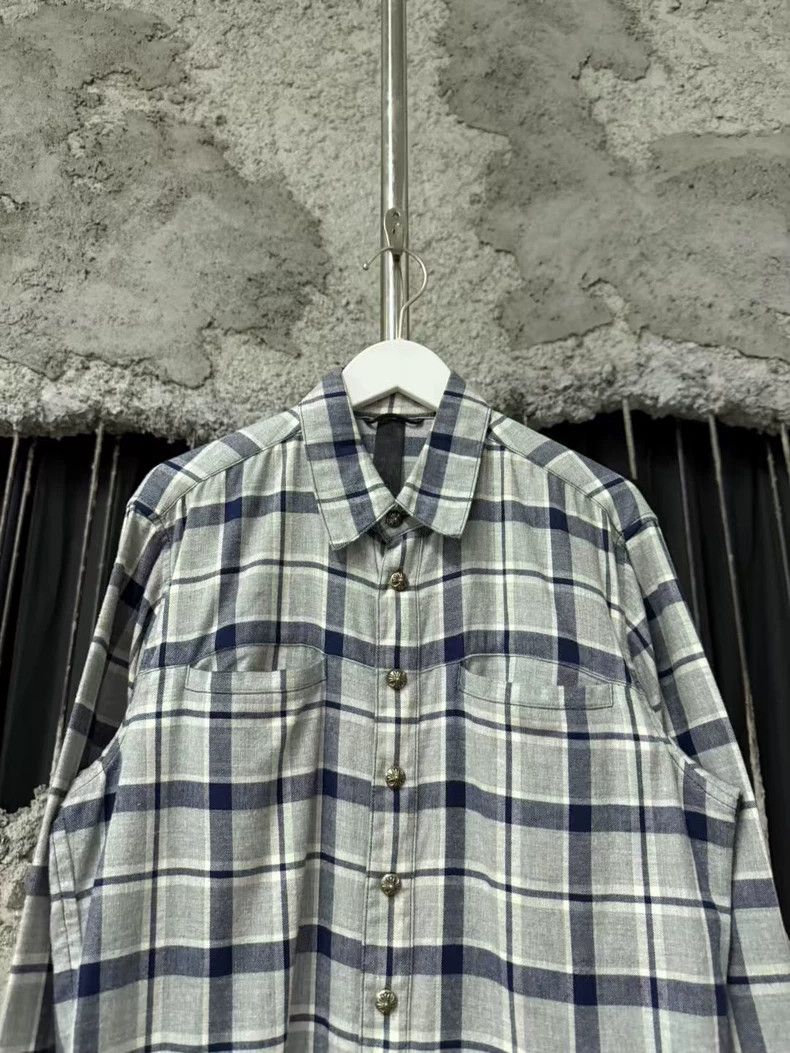 Chrome Hearts Chrome Hearts Blue Gray Plaid Shirt Size US S / EU 44-46 / 1 - 3 Thumbnail