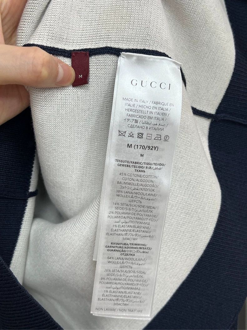 Gucci Gucci Blue Logo Knitted Cardigan M Size Size US M / EU 48-50 / 2 - 4 Thumbnail