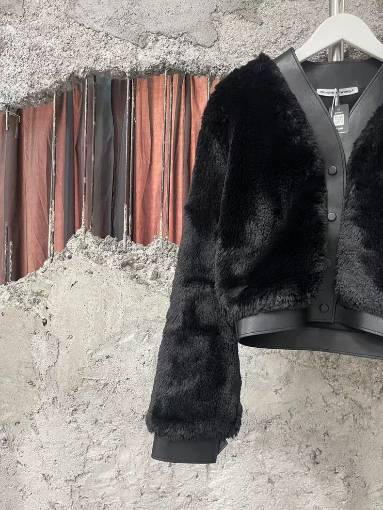 Alexander Wang Alexander Wang Black Short Fur Jacket Size US XS / EU 42 / 0 - 3 Thumbnail