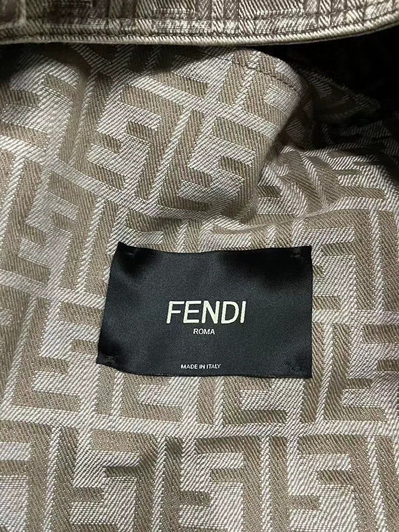 Fendi Fendi Logo Denim Jacket Outerwear Size US XXL / EU 58 / 5 - 6 Thumbnail