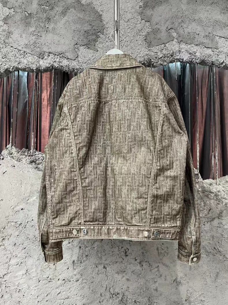 Fendi Fendi Logo Denim Jacket Outerwear Size US XXL / EU 58 / 5 - 2 Thumbnail