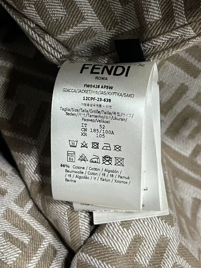 Fendi Fendi Logo Denim Jacket Outerwear Size US XXL / EU 58 / 5 - 7 Thumbnail