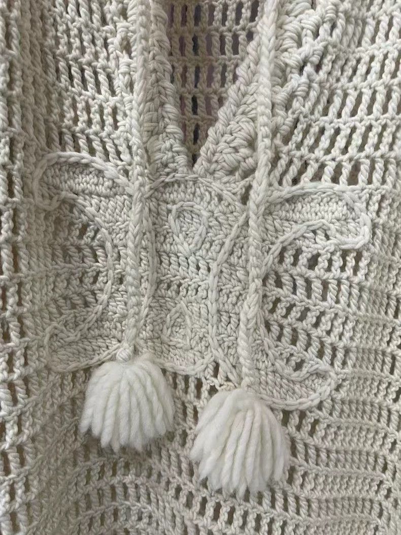 Celine Celine Hollow Knit Sweater with Drawstring Size US S / EU 44-46 / 1 - 5 Thumbnail