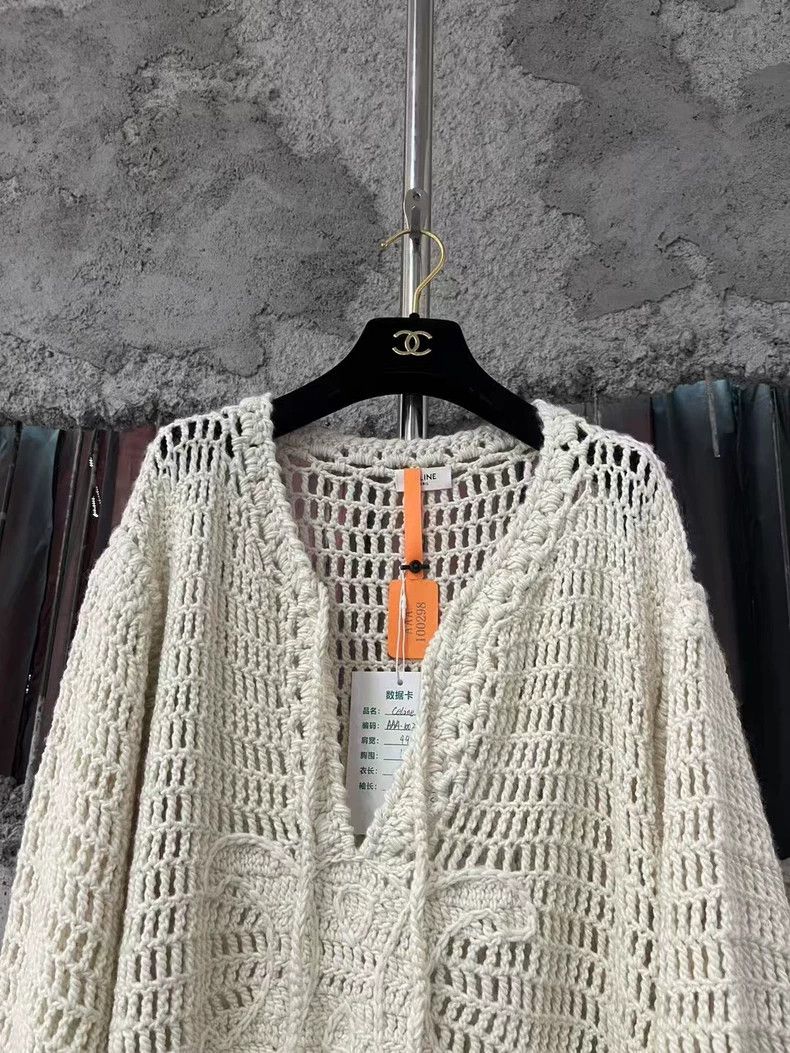 Celine Celine Hollow Knit Sweater with Drawstring Size US S / EU 44-46 / 1 - 3 Thumbnail