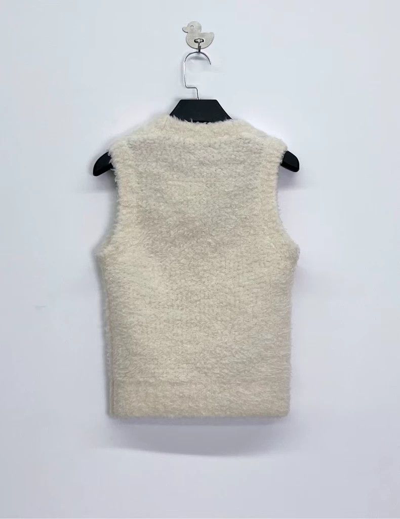Dior Dior Cream Embroidered Shearling Vest Size US S / EU 44-46 / 1 - 2 Thumbnail