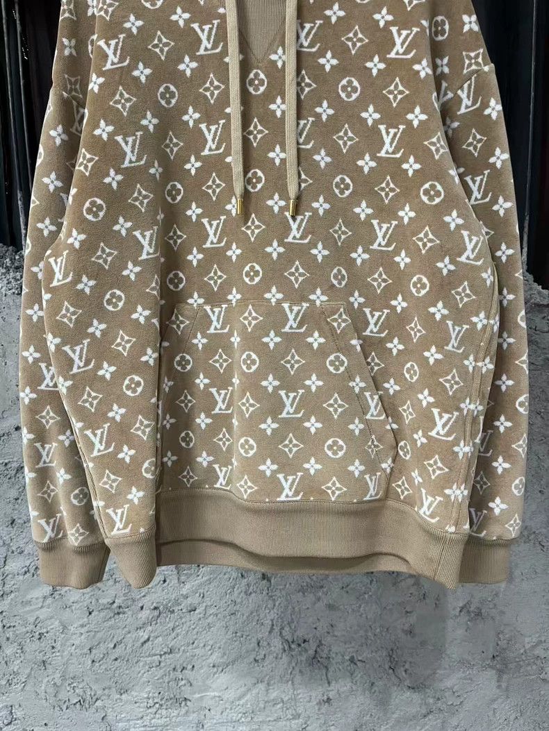 Louis Vuitton Louis Vuitton Brown Velvet Printed Hoodie Size US S / EU 44-46 / 1 - 4 Thumbnail
