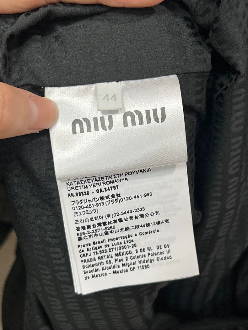 Prada MiuMiu Logo Pocket Cotton Jacket Size US M / EU 48-50 / 2 - 4 Thumbnail