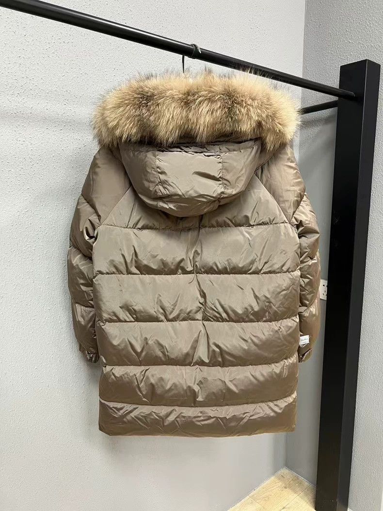 Moncler MaxMara Long Down Jacket with Fur Collar Size US XS / EU 42 / 0 - 2 Thumbnail