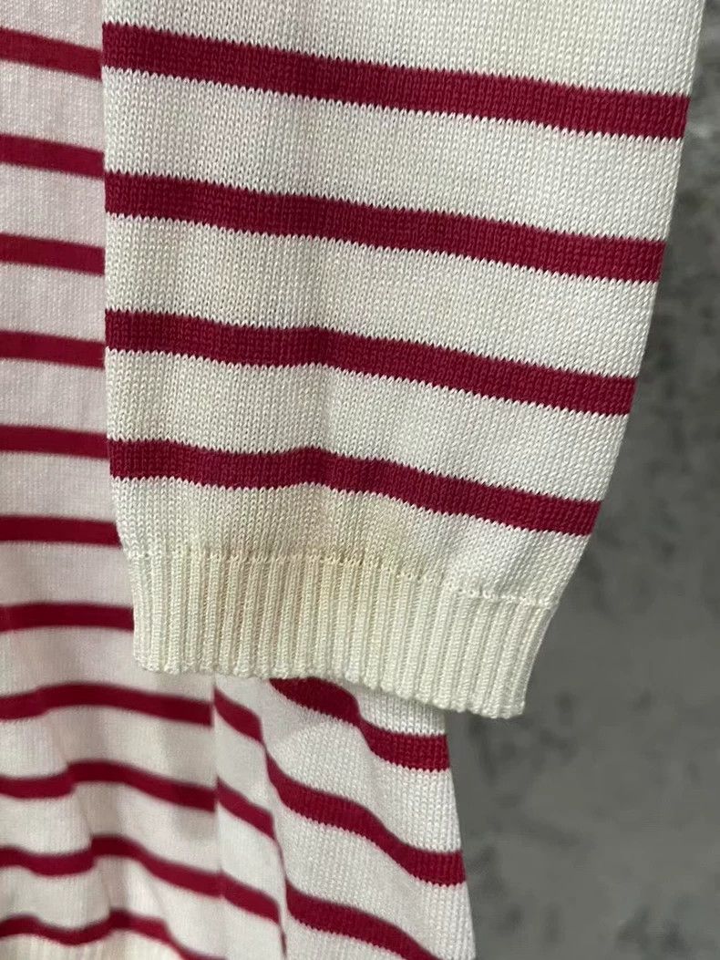 Dior Dior Red and White Striped Knit Sweater Size US XS / EU 42 / 0 - 6 Thumbnail