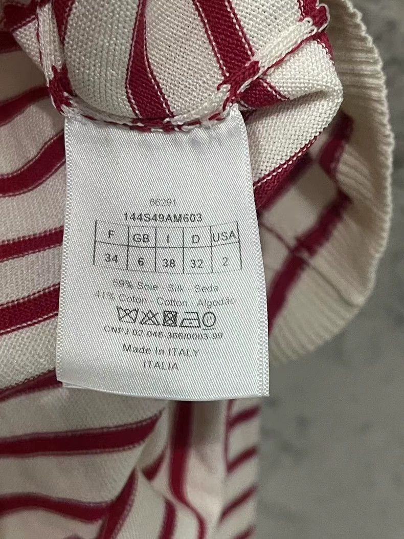Dior Dior Red and White Striped Knit Sweater Size US XS / EU 42 / 0 - 8 Thumbnail