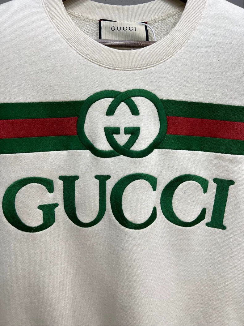 Gucci Gucci Embroidered Sweatshirt with Green and Red Belt Size US XS / EU 42 / 0 - 3 Thumbnail