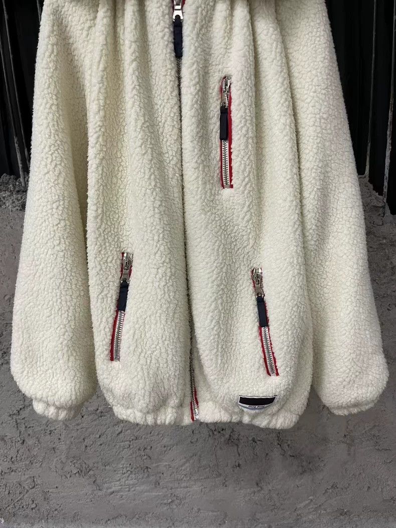 Prada Miu Miu Hooded Teddy Jacket with Zippers Size US S / EU 44-46 / 1 - 4 Thumbnail