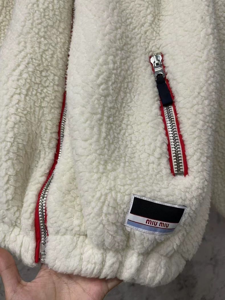 Prada Miu Miu Hooded Teddy Jacket with Zippers Size US S / EU 44-46 / 1 - 5 Thumbnail