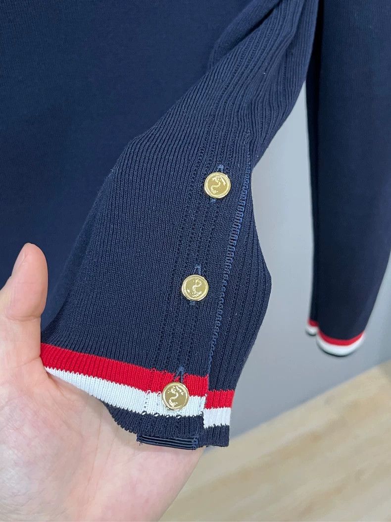 Thom Browne Thom Browne Navy Blue Striped Sweatshirt Size US M / EU 48-50 / 2 - 3 Thumbnail