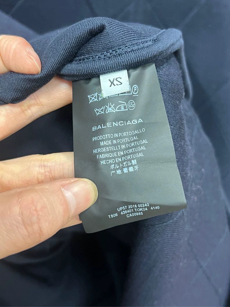 Balenciaga Balenciaga Navy Checked Wool Coat Size US XS / EU 42 / 0 - 3 Thumbnail