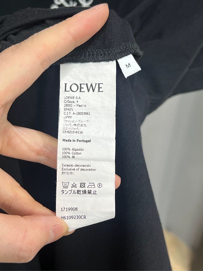 Loewe Loewe Black Short Sleeve T-Shirt with Logo Size US M / EU 48-50 / 2 - 3 Thumbnail