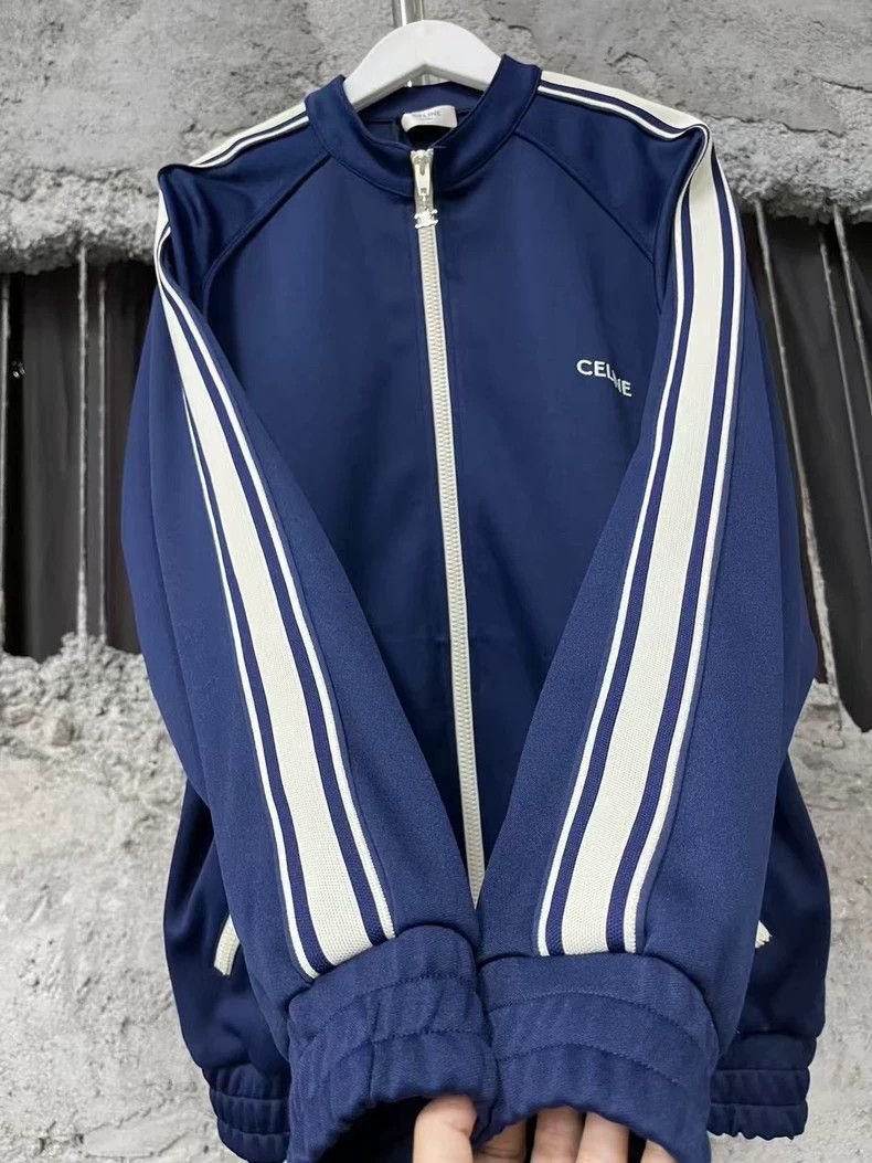 Celine Celine Deep Blue Zipper Jacket Outerwear Size US S / EU 44-46 / 1 - 5 Thumbnail