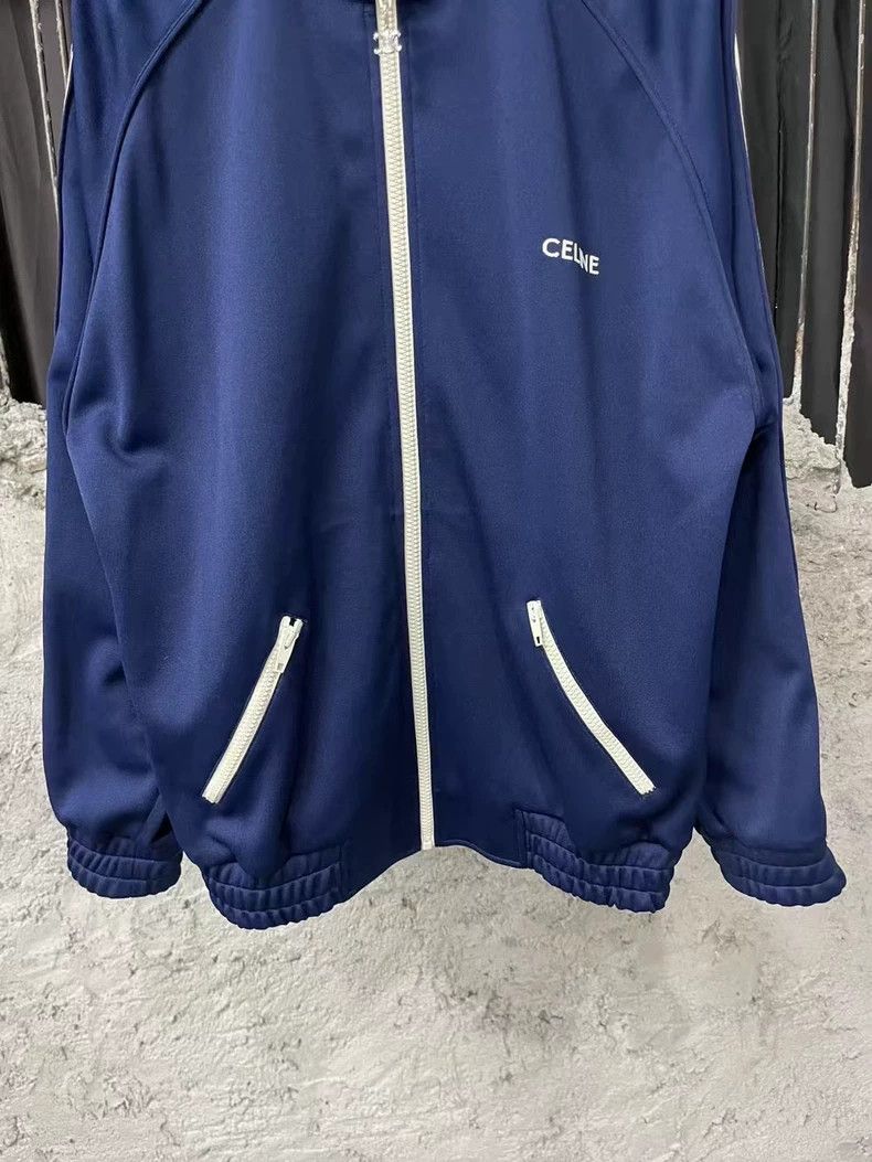 Celine Celine Deep Blue Zipper Jacket Outerwear Size US S / EU 44-46 / 1 - 4 Thumbnail