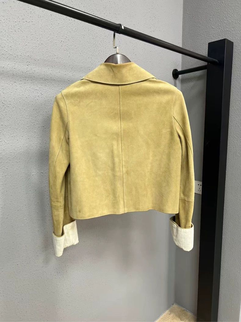 Loewe Loewe Khaki Suede Jacket with Pockets Size US S / EU 44-46 / 1 - 2 Thumbnail