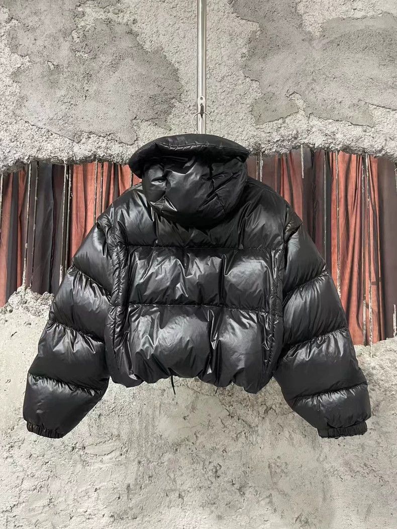 Prada Puffer Jacket Removable Sleeves Prada Black Short Puffer