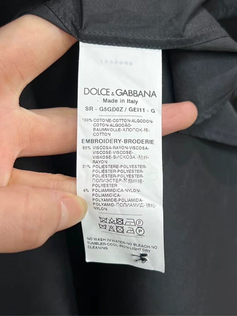 Dolce & Gabbana Dolce&Gabbana Embroidered Black Shirt with Roses Size US M / EU 48-50 / 2 - 4 Thumbnail