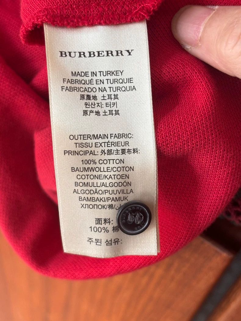 Burberry Burberry Red Polo Shirt Size Small Size US S / EU 44-46 / 1 - 5 Thumbnail