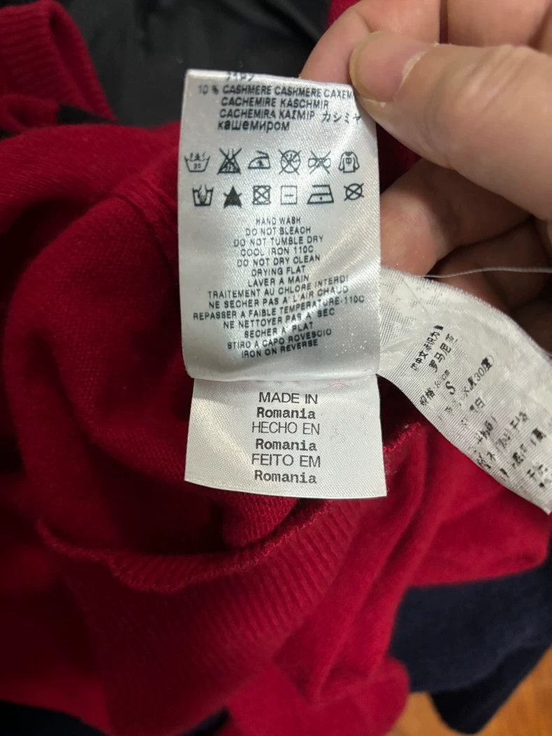 Moschino Moschino Red Wool Sweater with Peace Logo Size US S / EU 44-46 / 1 - 6 Thumbnail