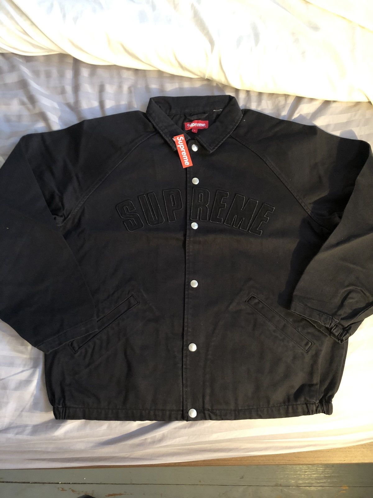 Supreme Snap Front Twill Jacket (Black) - RETAIL PRICE | Grailed