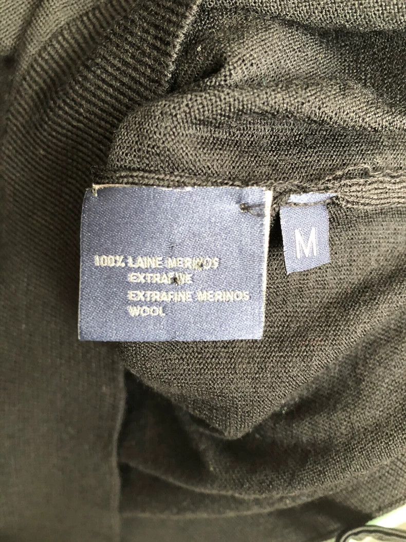 Ermenegildo Zegna Lanvin Zegna Wool Sweater Black V-Neck Size US M / EU 48-50 / 2 - 4 Thumbnail