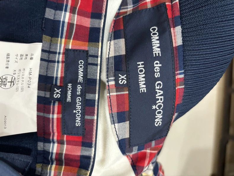 Comme des Garcons Navy and Red Sports Jacket by Comme des Garcons Size US XS / EU 42 / 0 - 5 Thumbnail
