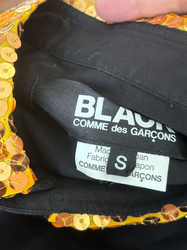 Comme des Garcons Black Long Sleeve Shirt with Yellow Collar Size US S / EU 44-46 / 1 - 8 Thumbnail