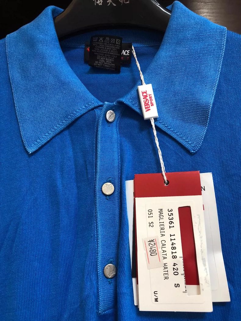Versace Versace Blue Polo Shirt Size S Size US S / EU 44-46 / 1 - 3 Thumbnail