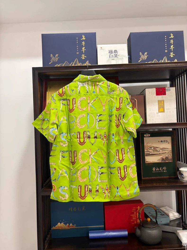 Bape Supreme Alphabet Silk Short Sleeve Shirt Size US M / EU 48-50 / 2 - 2 Thumbnail