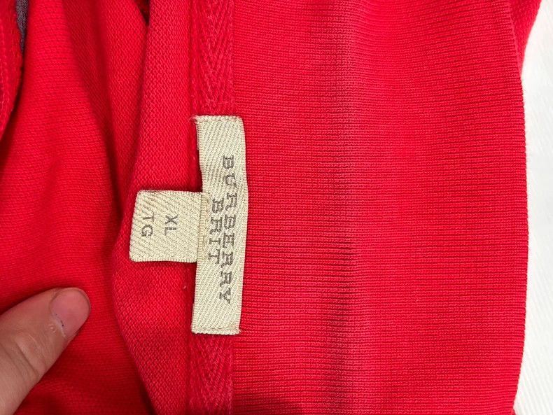 Burberry Burberry Red Short Sleeve Polo Shirt Size US XL / EU 56 / 4 - 5 Thumbnail