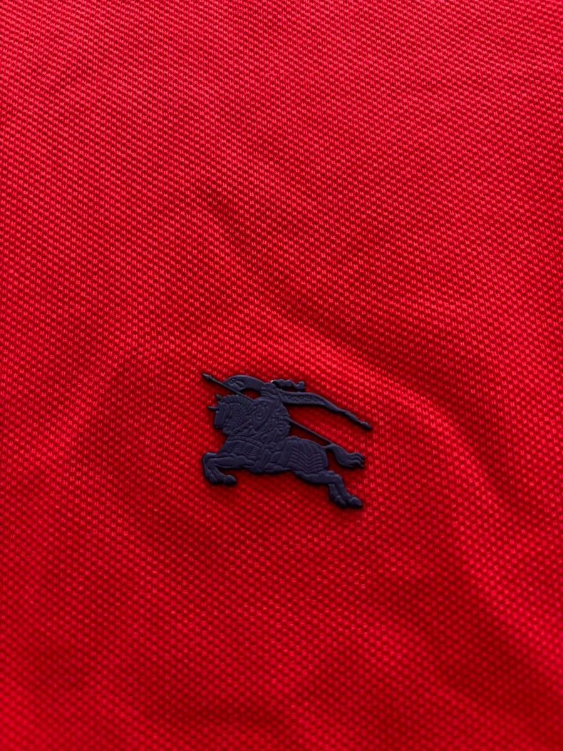 Burberry Burberry Red Short Sleeve Polo Shirt Size US XL / EU 56 / 4 - 3 Thumbnail