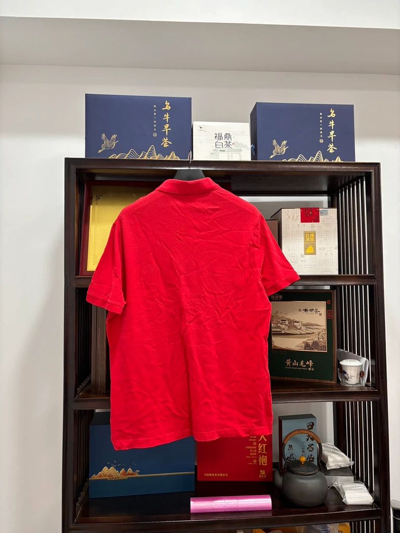 Burberry Burberry Red Short Sleeve Polo Shirt Size US XL / EU 56 / 4 - 2 Thumbnail