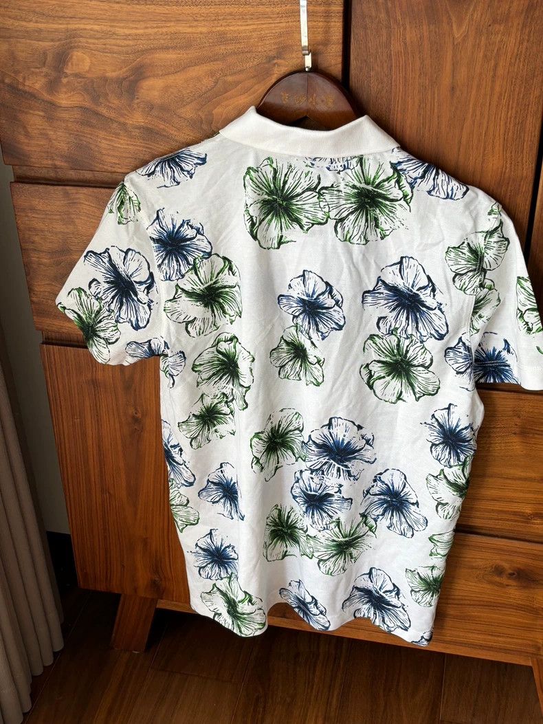 Emporio Armani Boss Short Sleeve Polo T-Shirt with Flowers Size US M / EU 48-50 / 2 - 2 Thumbnail