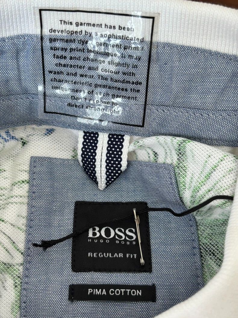 Emporio Armani Boss Short Sleeve Polo T-Shirt with Flowers Size US M / EU 48-50 / 2 - 5 Thumbnail