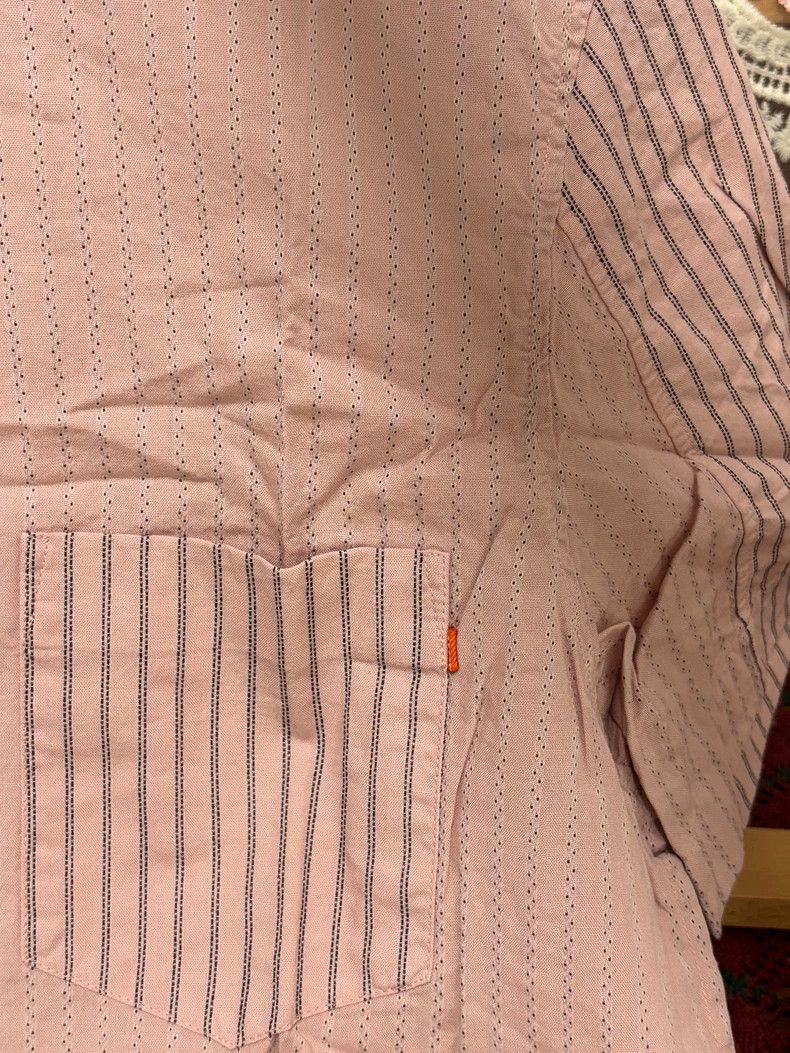Emporio Armani Boss Short Sleeve Pink Shirt Size US M / EU 48-50 / 2 - 6 Thumbnail