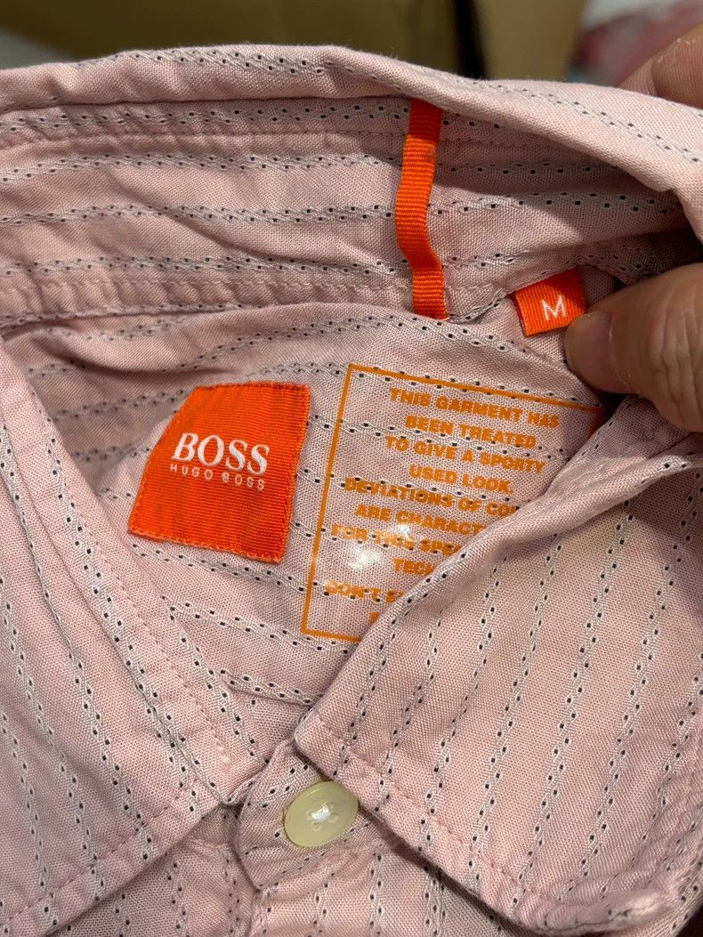 Emporio Armani Boss Short Sleeve Pink Shirt Size US M / EU 48-50 / 2 - 3 Thumbnail