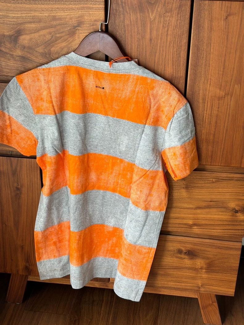 Emporio Armani Boss Short Sleeve T-Shirt with Orange Stripes Size US M / EU 48-50 / 2 - 2 Thumbnail