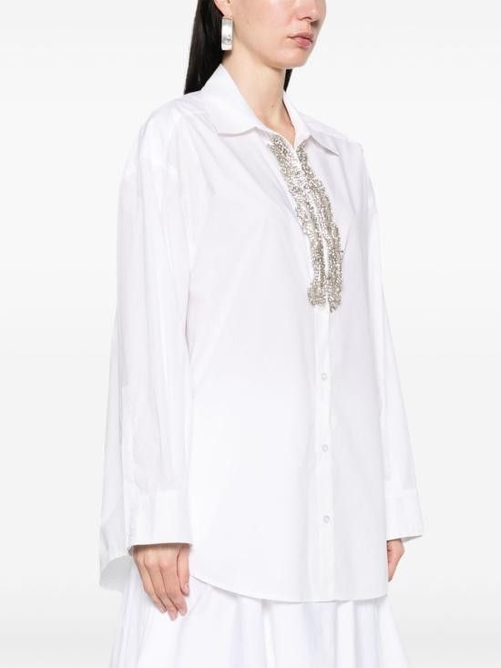 Pinko PINKO Women Shirts 104708 A2EUZ04 White Size S / US 4 / IT 40 - 2 Thumbnail
