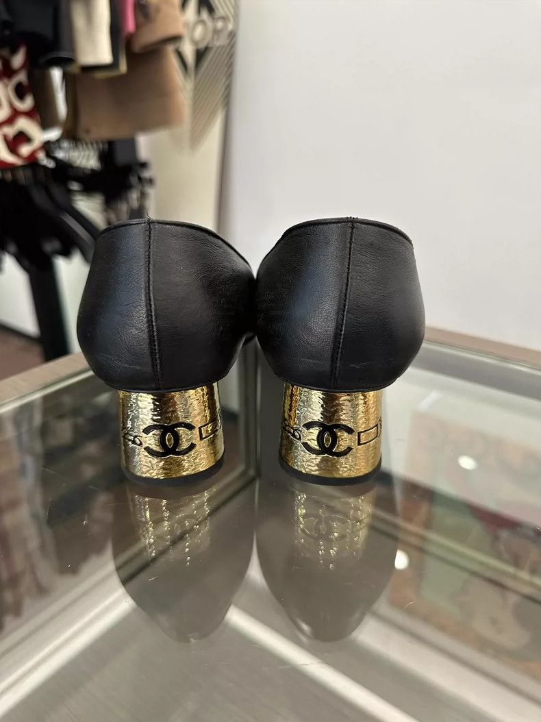 Chanel Chanel Black High Heel Shoes with Logo Size US 10 / EU 43 - 4 Thumbnail