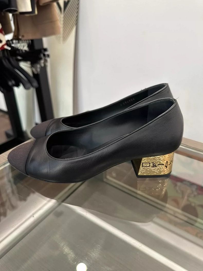 Chanel Chanel Black High Heel Shoes with Logo Size US 10 / EU 43 - 3 Thumbnail