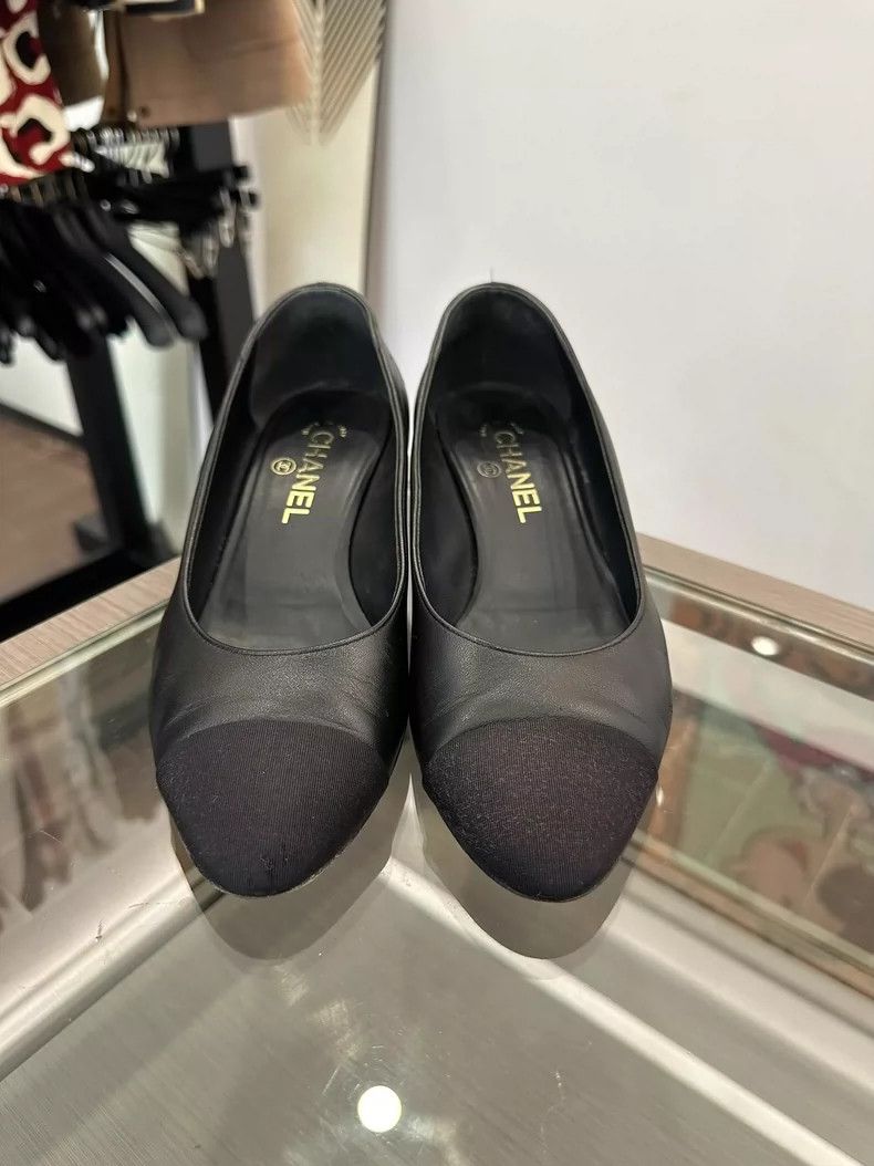 Chanel Chanel Black High Heel Shoes with Logo Size US 10 / EU 43 - 2 Thumbnail