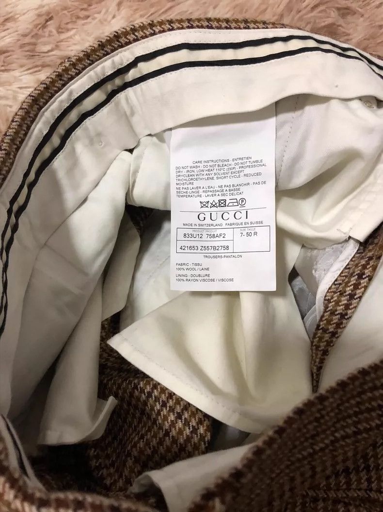 Gucci Gucci Men's Checked Trousers in Good Condition Size US 44 / EU 60 - 4 Thumbnail